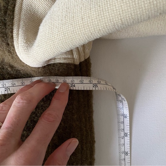 Denham : Sherpa Lined Knit + Felt Patch Asymmetric Zip Jacket : Medium - Picture 14 of 16